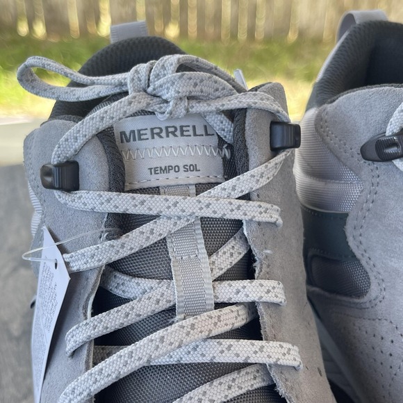 Merrell Tempo Sol Mid WP Boots Men 10.5 Gray Waterproof Hiking Trail J038733 NEW - Picture 9 of 14
